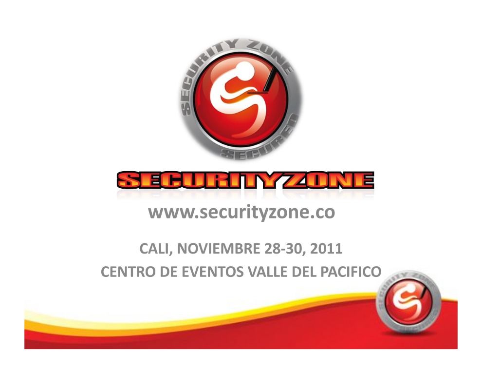 Imágen de pdf Presentación Security Zone 2011