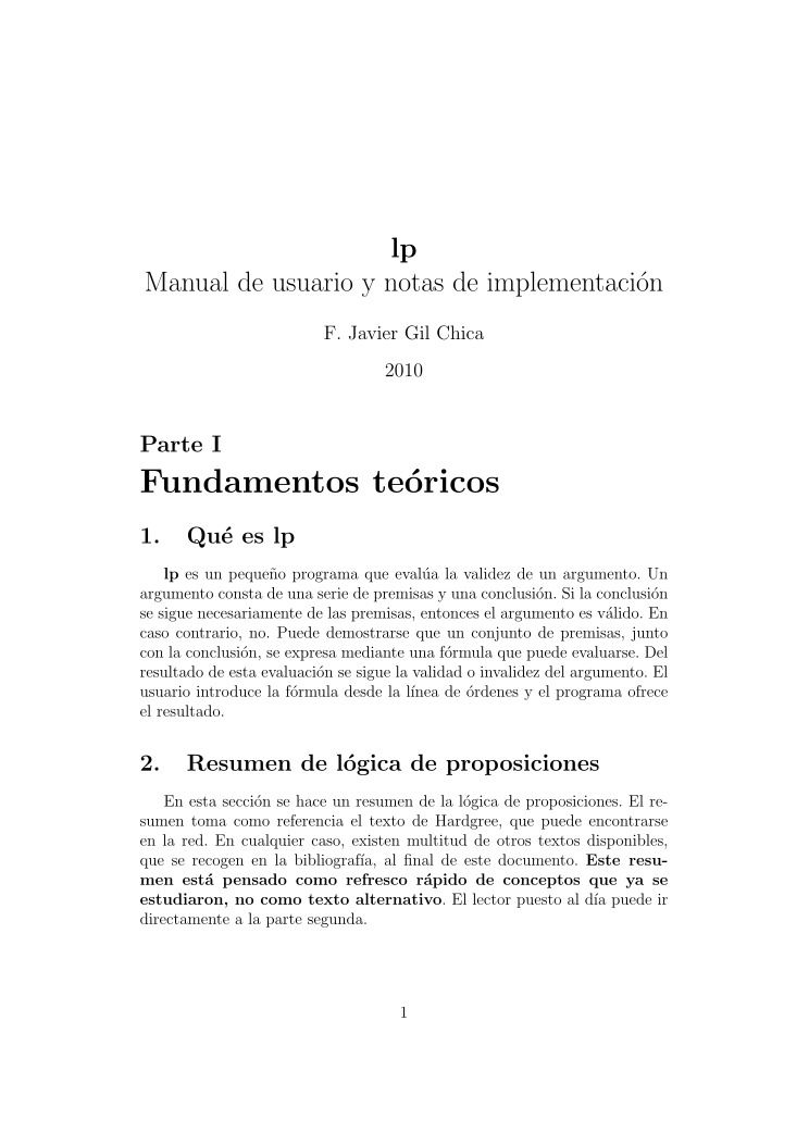 Imágen de pdf logica - lp Manual de usuario y notas de implementación