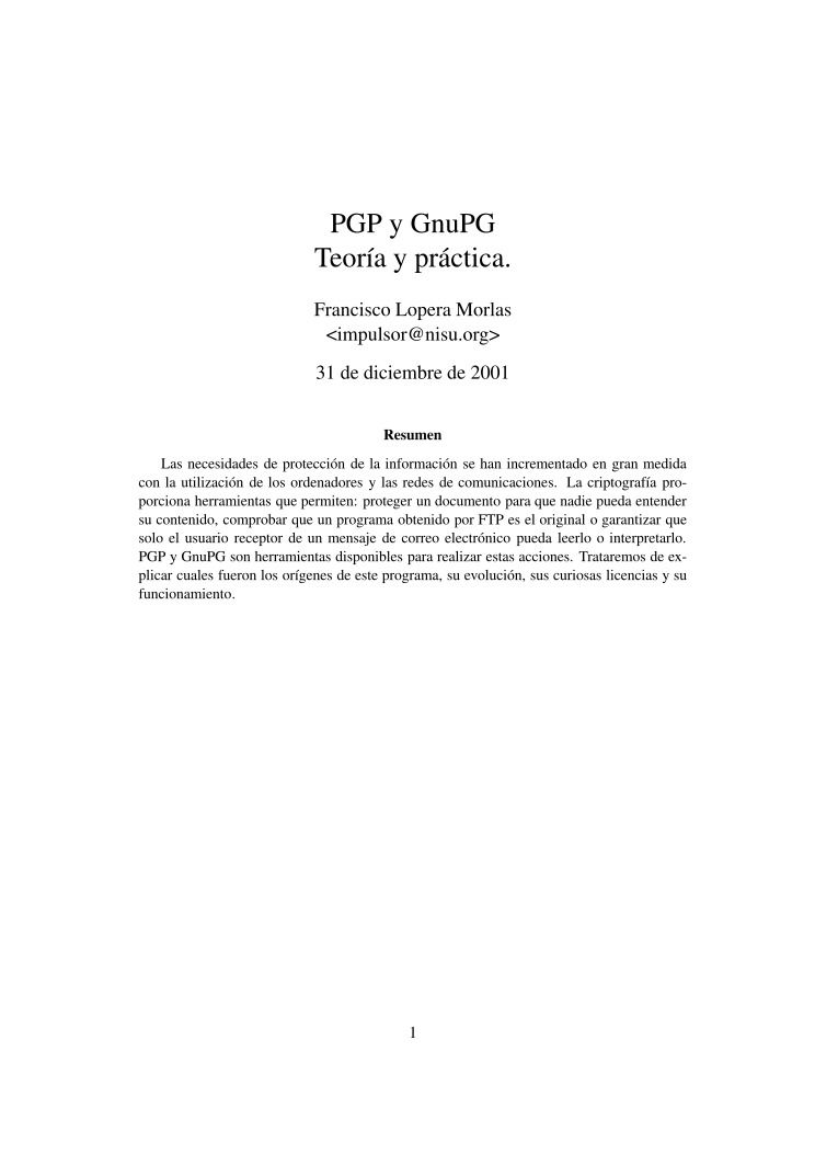 Imágen de pdf PGP y GnuPG - Teoría y práctica