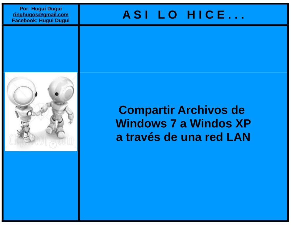 Imágen de pdf compartir archivos de win7 a winxp a través de una red LAN