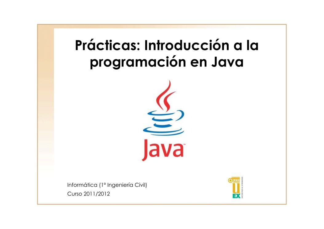 Imágen de pdf Prácticas: introducción a la programación en Java