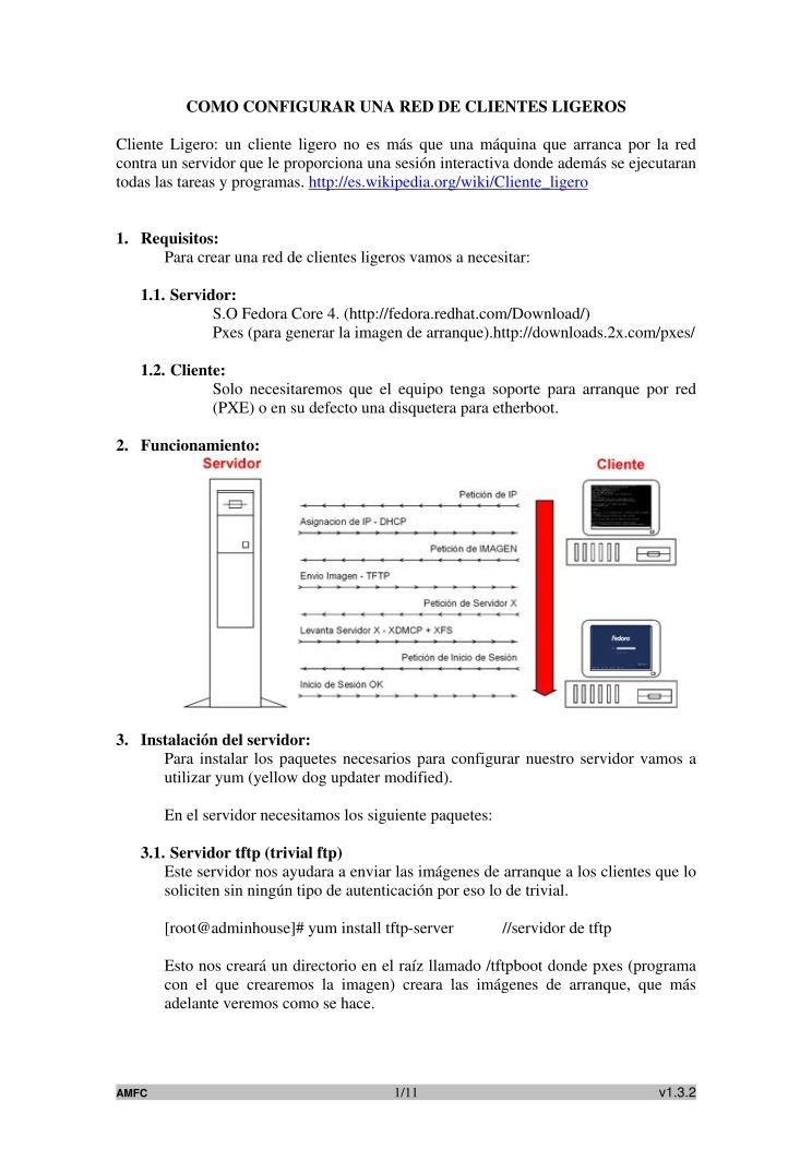 Imágen de pdf manual como configurar una red de clientes ligeros