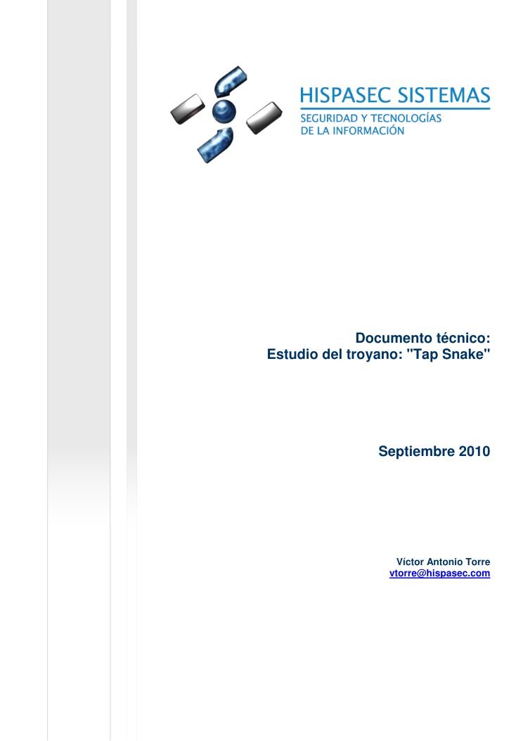 Imágen de pdf Documento técnico: Estudio del troyano: "Tap Snake"