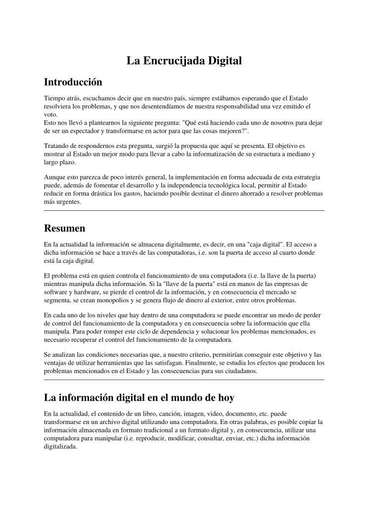 Imágen de pdf La encrucijada digital