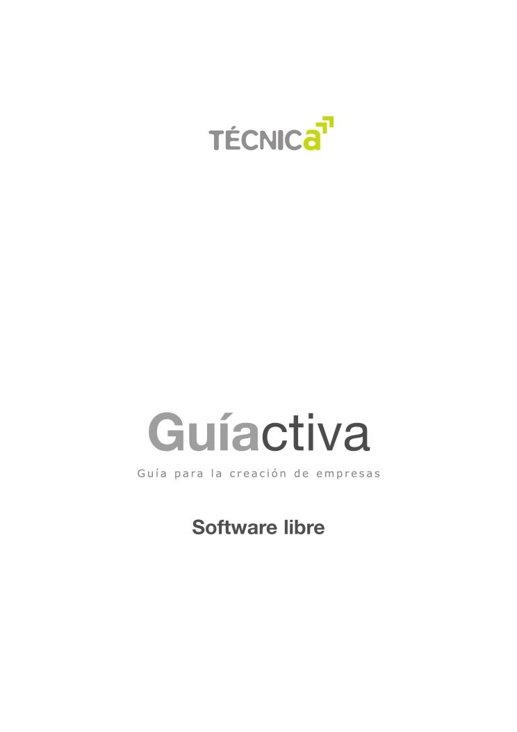 Imágen de pdf sofware libre cein - Guía para la creación de empresas en el sector del software libre en Navarra