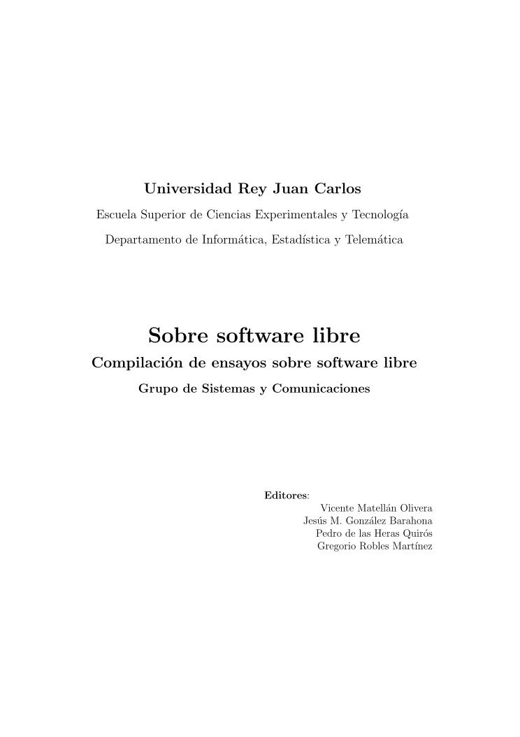Imágen de pdf Compilación de ensayos sobre software libre