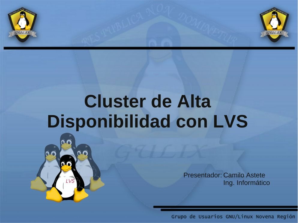 Imágen de pdf Cluster de alta disponibilidad con LVS