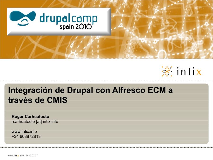 Imágen de pdf Integración de Drupal con Alfresco ECM a través de CMIS