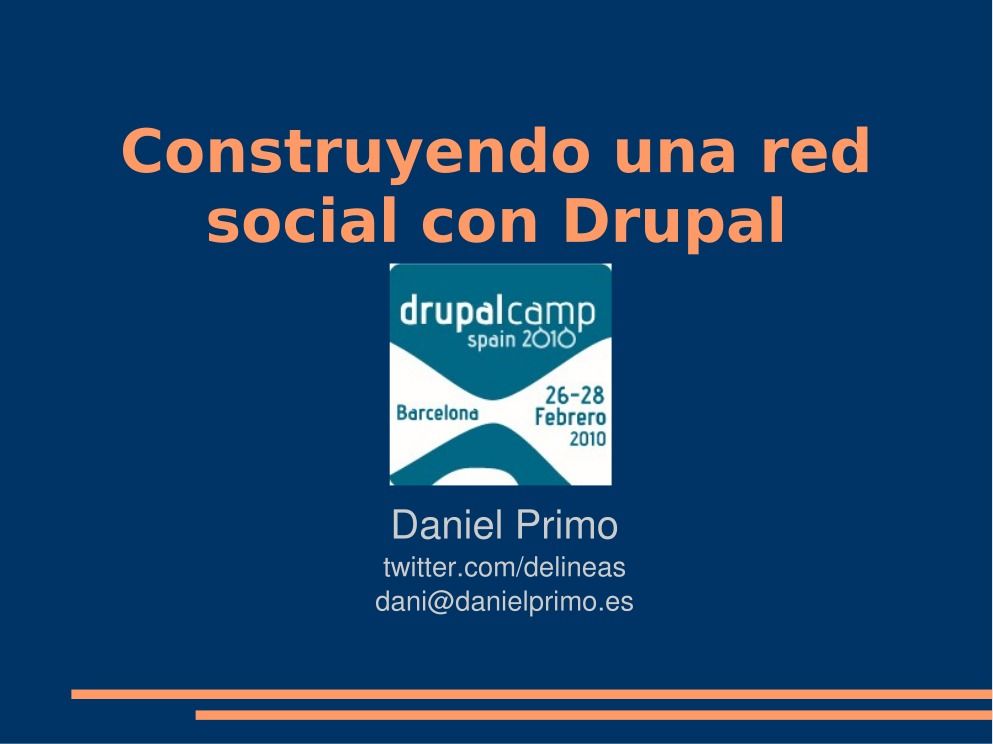 Imágen de pdf drupalcamp - construyendo una red social con Drupal