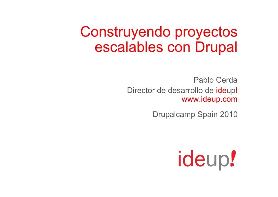 Imágen de pdf Construyendo proyectos escalables con Drupal