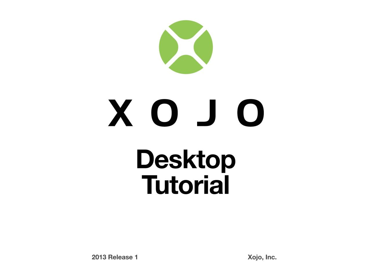 Imágen de pdf Xojo - Desktop tutorial