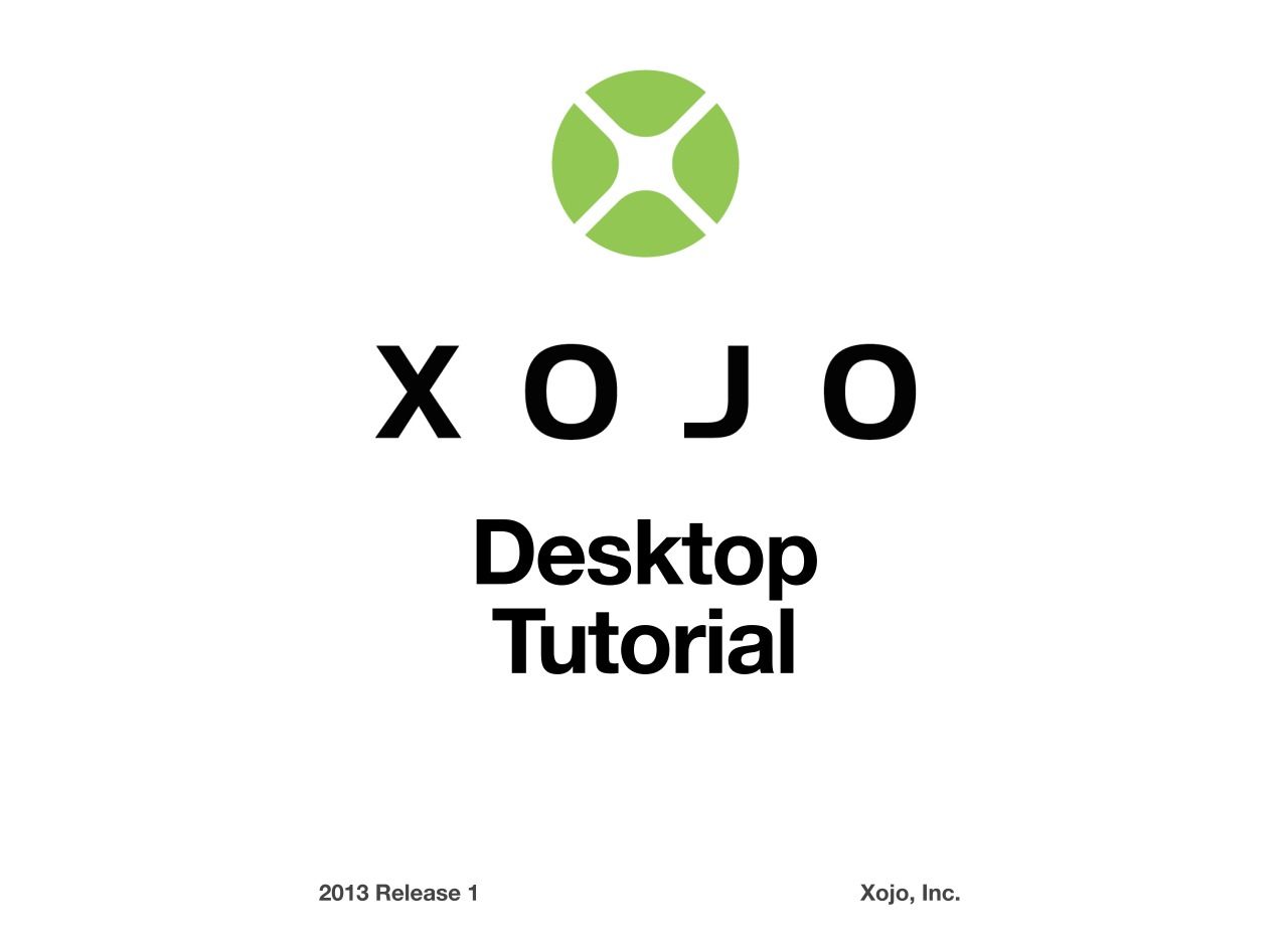Imágen de pdf Xojo - Desktop tutorial