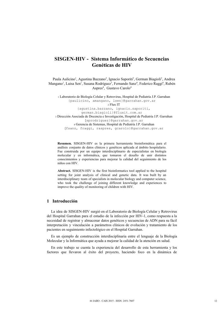 Imágen de pdf SISGENHIV Sistema Informático de Secuencias Genéticas de HIV