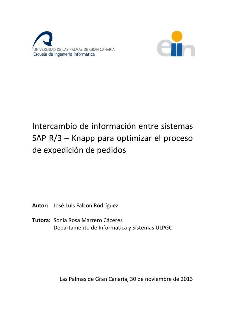 Imágen de pdf Intercambio de información entre sistemas SAP R/3 – Knapp para optimizar el proceso de expedición de pedidos