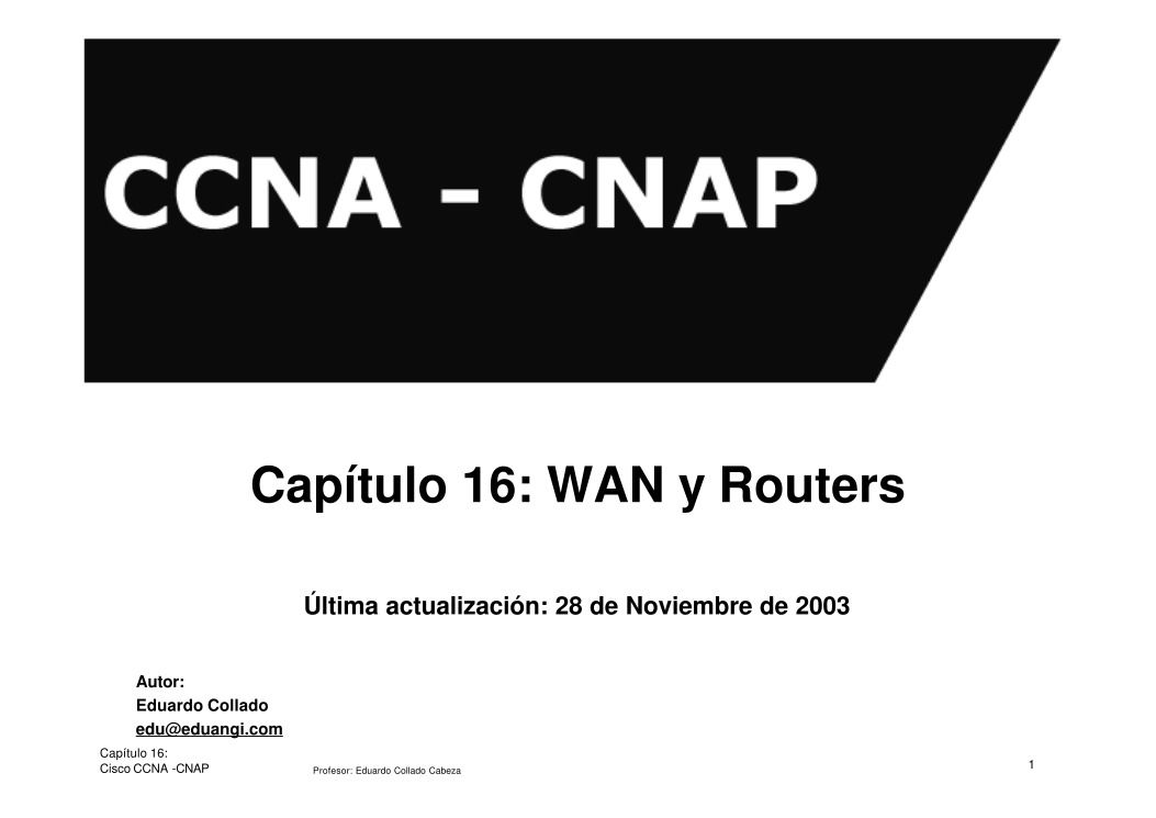 Imágen de pdf Capítulo 16: WAN y Routers