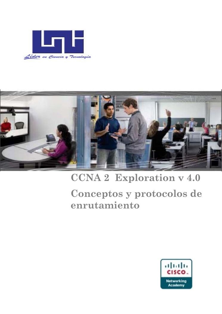 Imágen de pdf Libro de CCNA II Exploration v 4.0 Conceptos y protocolos de enrutamiento