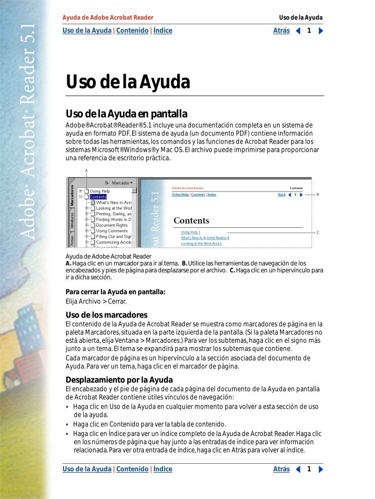 Imágen de pdf Ayuda para Adobe Acrobat Reader 5.1