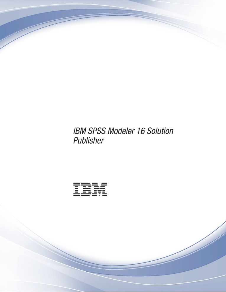 Imágen de pdf IBM SPSS Modeler 16 Solution Publisher