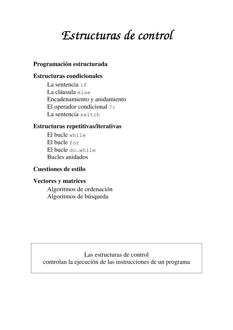 Imágen de pdf Estructuras de control - C