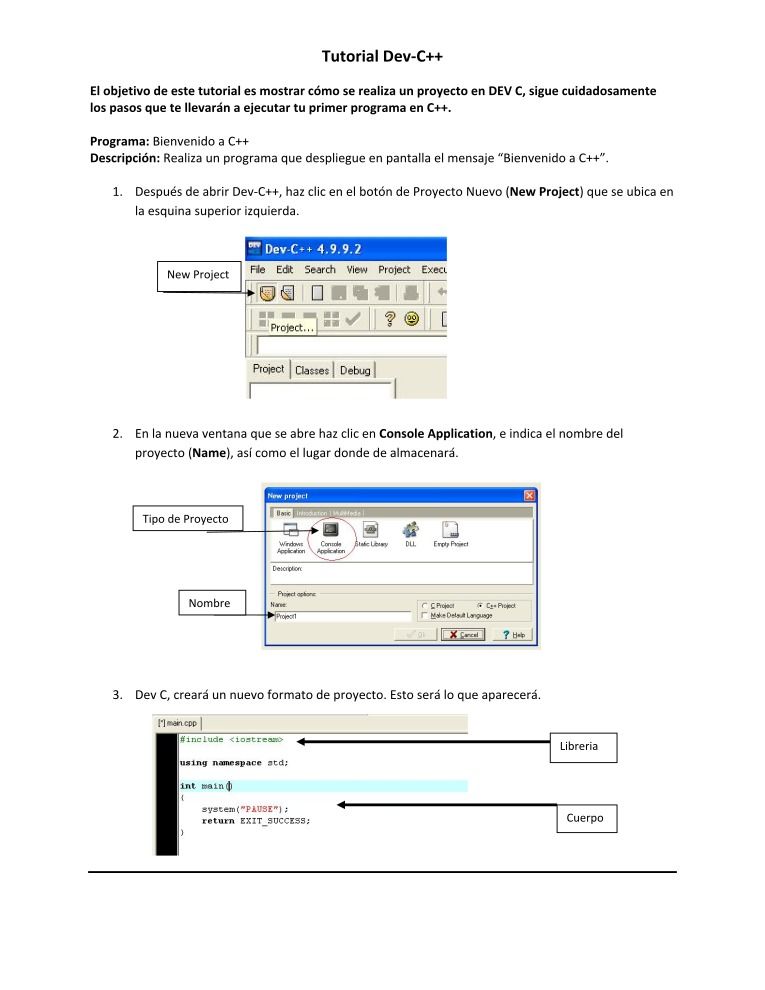 Imágen de pdf Tutorial Dev-C++