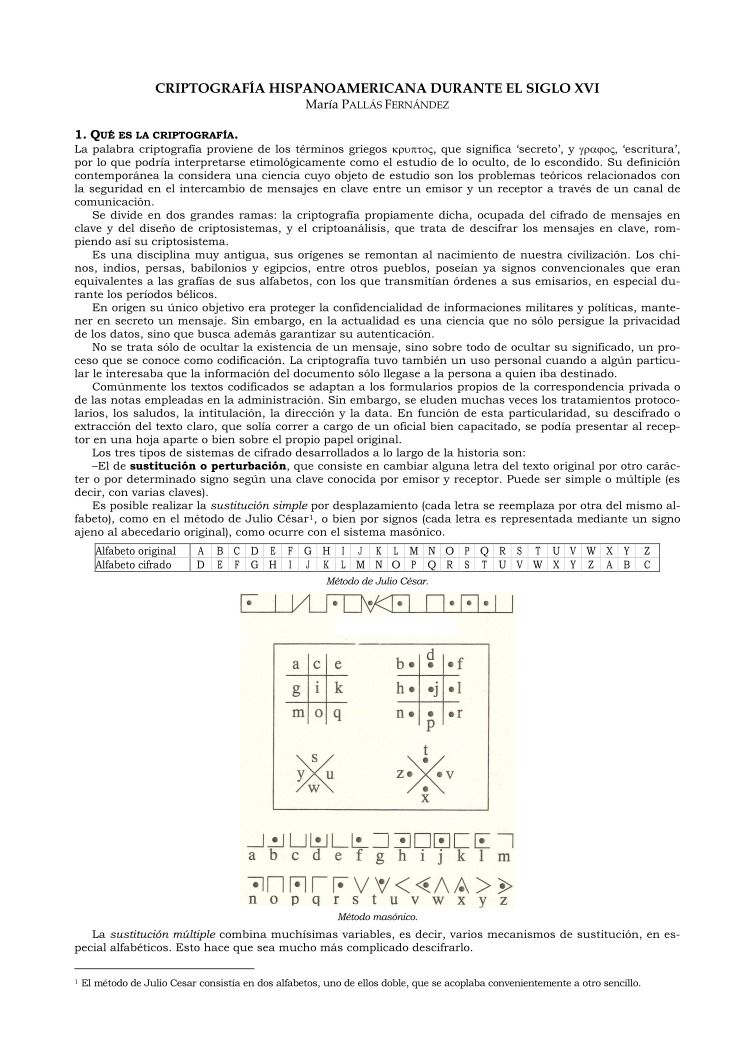 Imágen de pdf Criptografía hispanoamericana durante el Siglo XVI