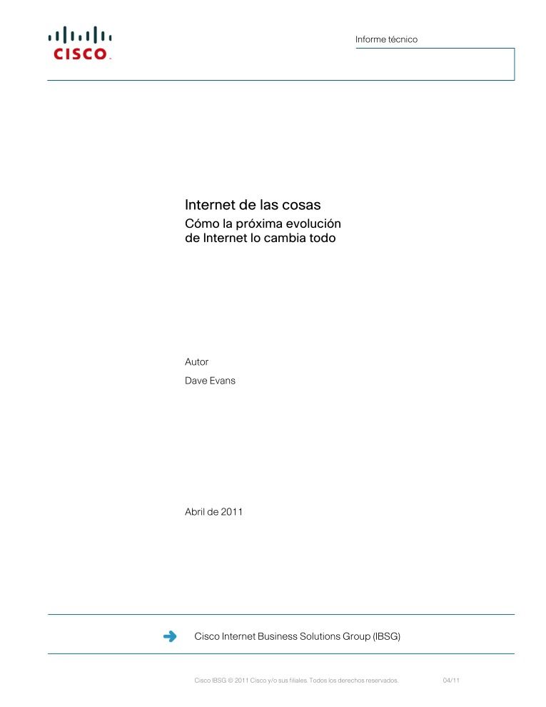 Imágen de pdf Internet de las cosas - Cómo la próxima evolución de Internet lo cambia todo