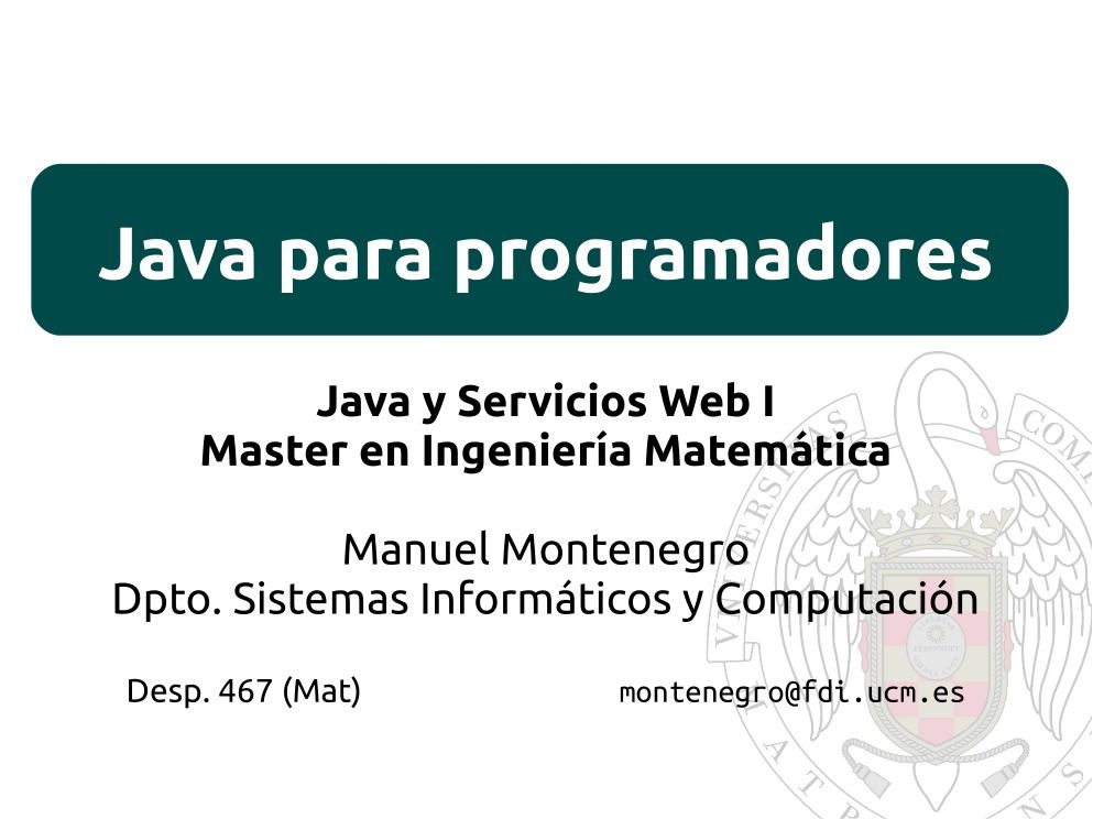 Imágen de pdf Java para programadores - Java y Servicios Web I - Master en Ingeniería