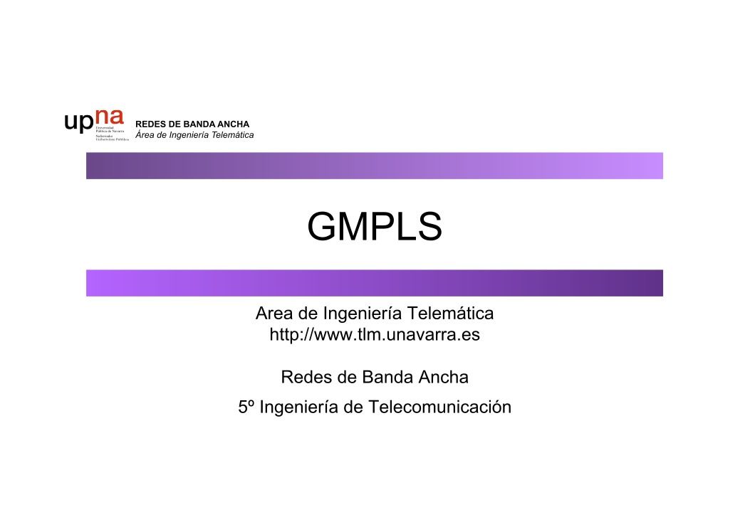 Imágen de pdf Redes de banda ancha - GMPLS
