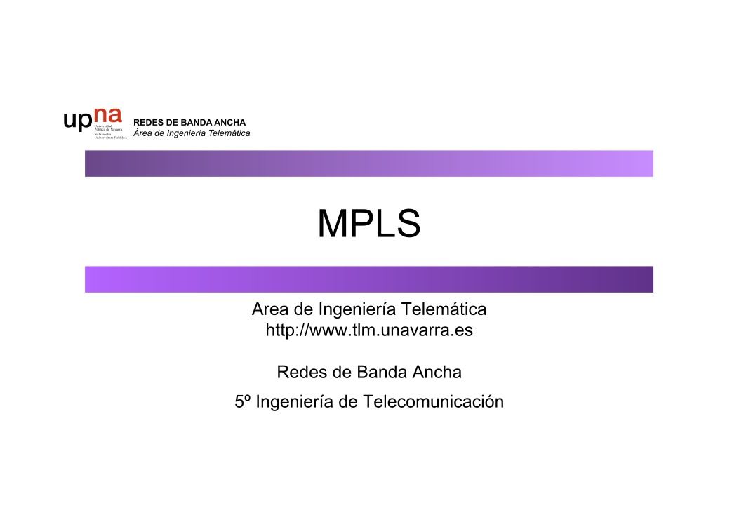 Imágen de pdf Redes de banda ancha - MPLS