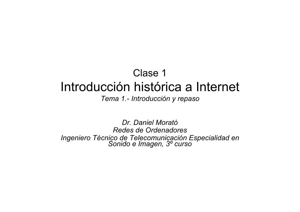 Imágen de pdf Clase 1 Introducción histórica a Internet