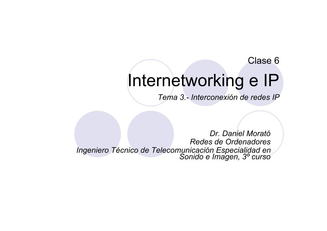 Imágen de pdf Clase 6 Internetworking e IP