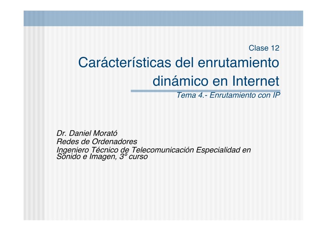 Imágen de pdf Clase 12 Carácterísticas del enrutamiento