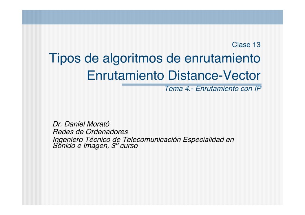 Imágen de pdf Clase 13 Tipos de algoritmos de enrutamiento - Enrutamiento Distance-Vector