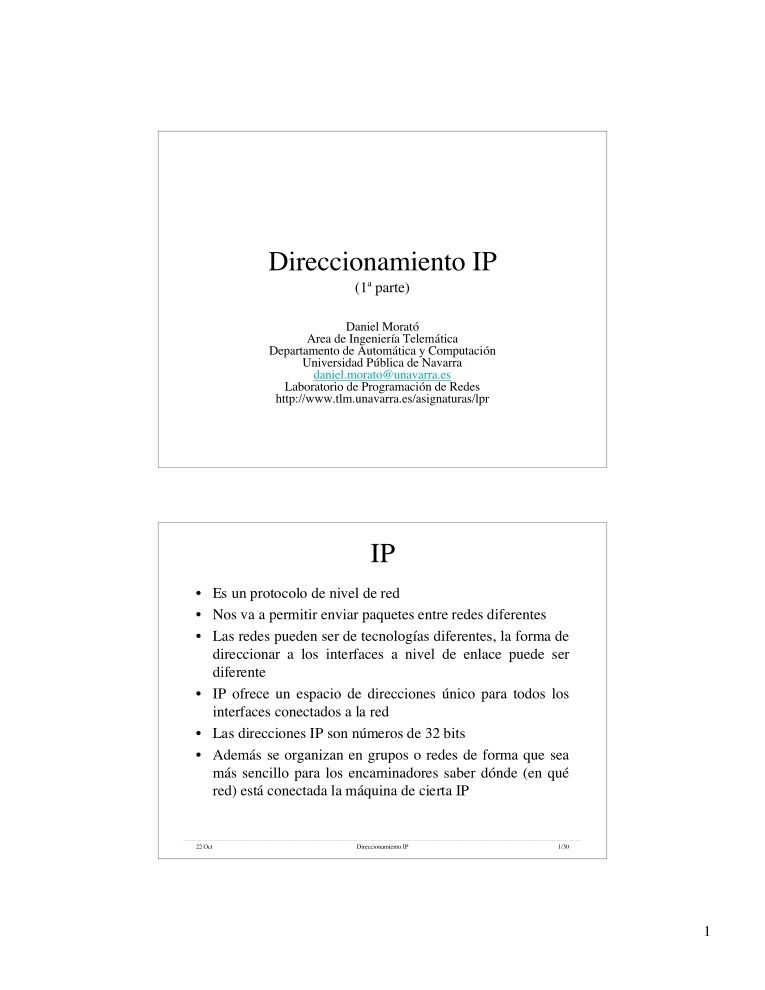 Imágen de pdf Direccionamiento IP