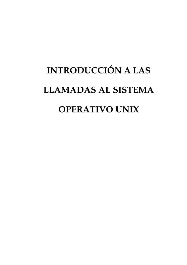 Imágen de pdf INTRODUCCIÓN A LAS LLAMADAS AL SISTEMA OPERATIVO UNIX