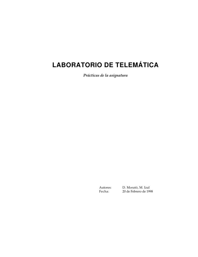 Imágen de pdf LABORATORIO DE TELEMÁTICA Prácticas de la asignatura