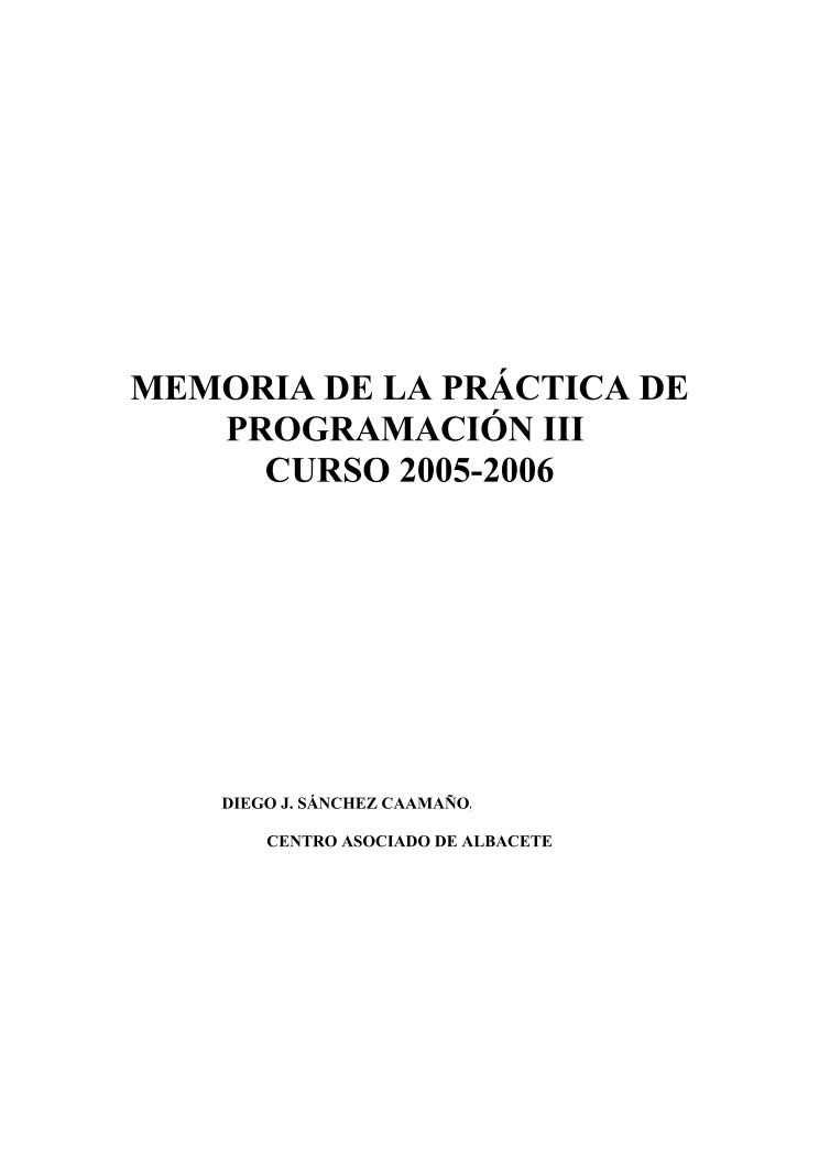 Imágen de pdf MEMORIA DE LA PRÁCTICA DE PROGRAMACIÓN III CURSO 2005-2006
