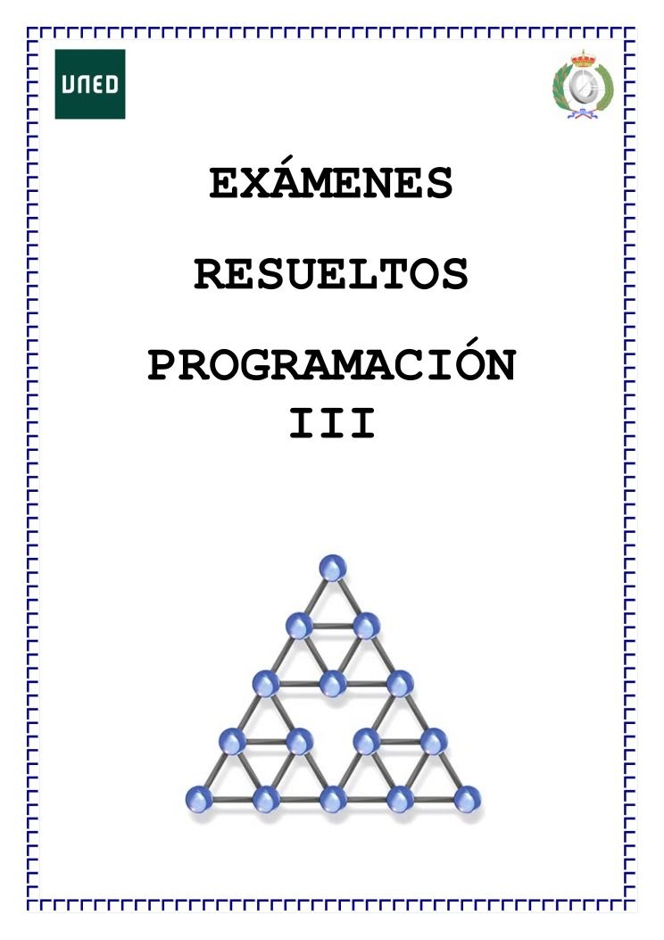 Imágen de pdf EXÁMENES RESUELTOS PROGRAMACIÓN III