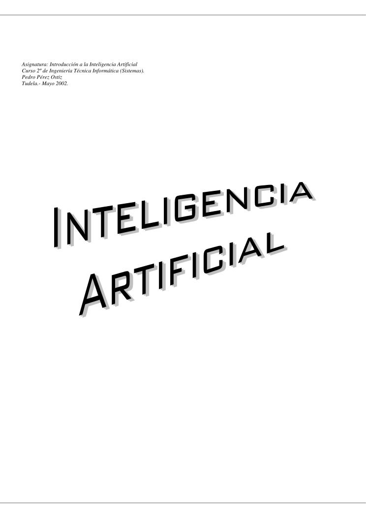 Imágen de pdf Introducción a la Inteligencia Artificial Curso 2º de Ingeniería Técnica Informática (Sistemas)