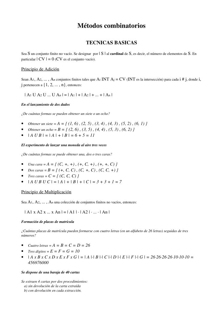 Imágen de pdf Métodos combinatorios TECNICAS BASICAS