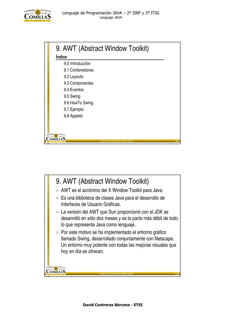 Imágen de pdf Lenguaje de Programación JAVA - 9 AWT