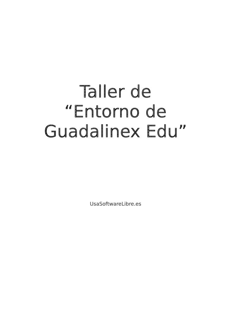 Imágen de pdf Taller de “Entorno de Guadalinex Edu”