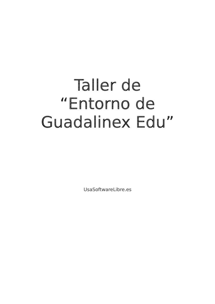 Imágen de pdf Taller de “Entorno de Guadalinex Edu”