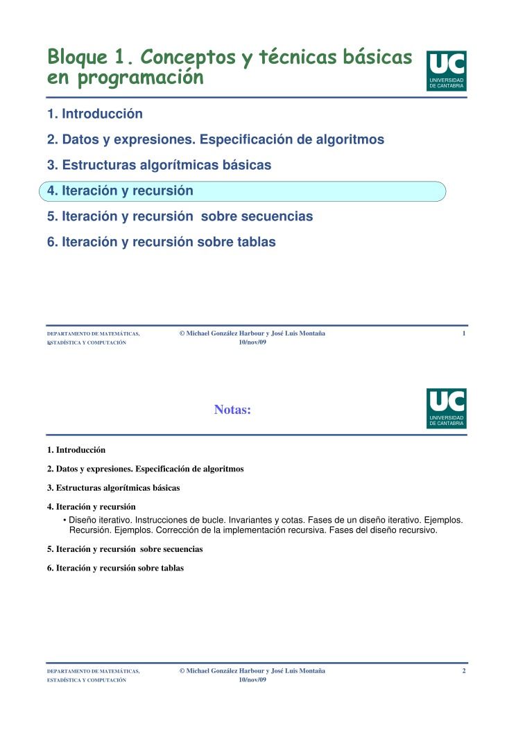 Imágen de pdf Bloque 1. Conceptos y técnicas básicas en programación - 4. Iteración y recursión