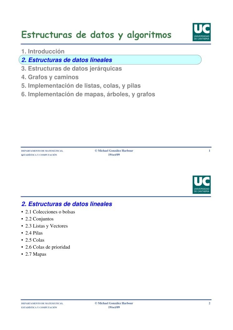 Imágen de pdf Estructuras de datos y algoritmos 2. Estructuras de datos lineales