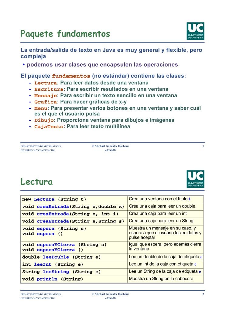 Imágen de pdf La entrada/salida de texto en Java es muy general y flexible, pero compleja