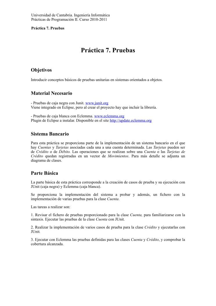 Imágen de pdf Práctica 7. Pruebas