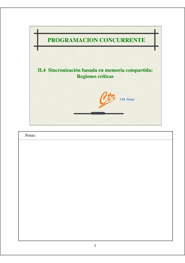 Imágen de pdf PROGRAMACION CONCURRENTE - II.4 Sincronización basada en memoria compartida: Regiones
