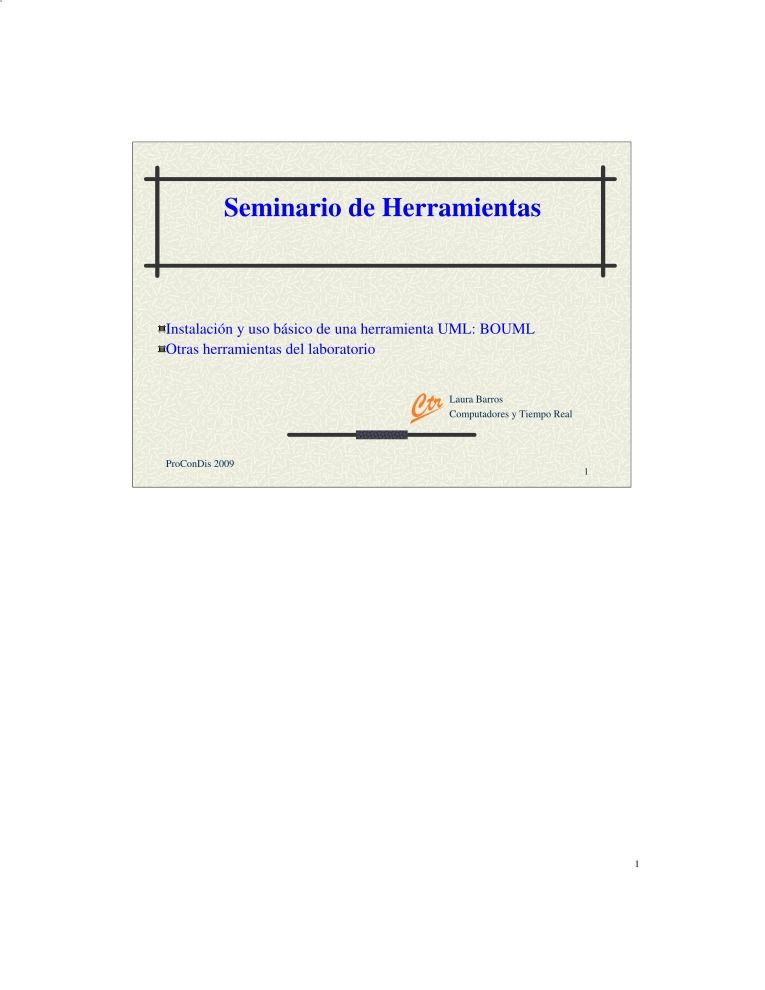 Imágen de pdf Seminario de Herramientas - Instalación y uso básico de una herramienta UML: BOUML - Otras herramientas del laboratorio