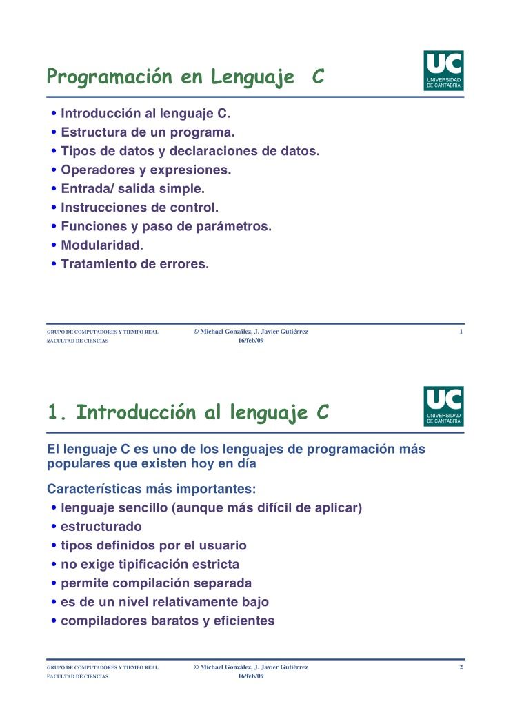 Imágen de pdf Programación en Lenguaje C